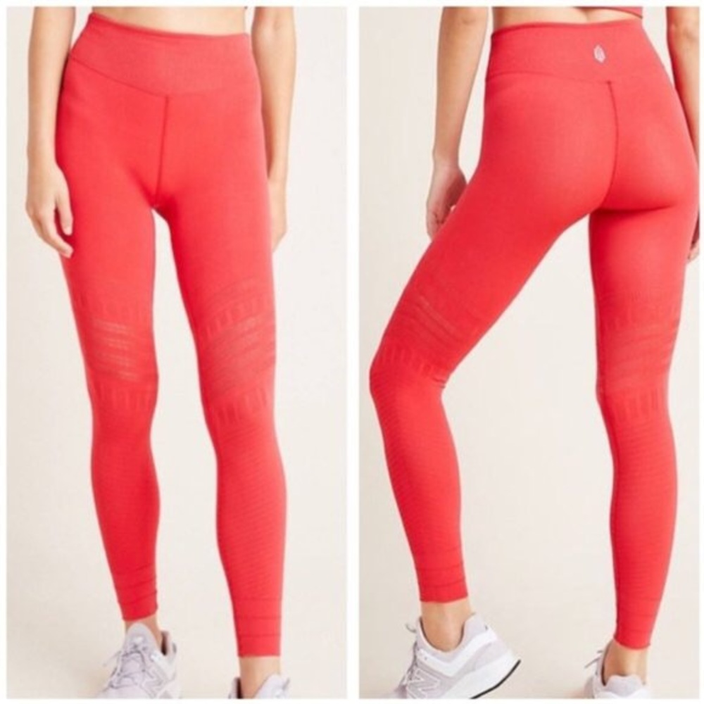 FREE PEOPLE GONE ADRIFT LEGGINGS IN STRAWBERRY - Picture 10 of 10